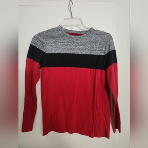 Urban Pipeline Red/Grey/Black Striped Longsleeve Shirt